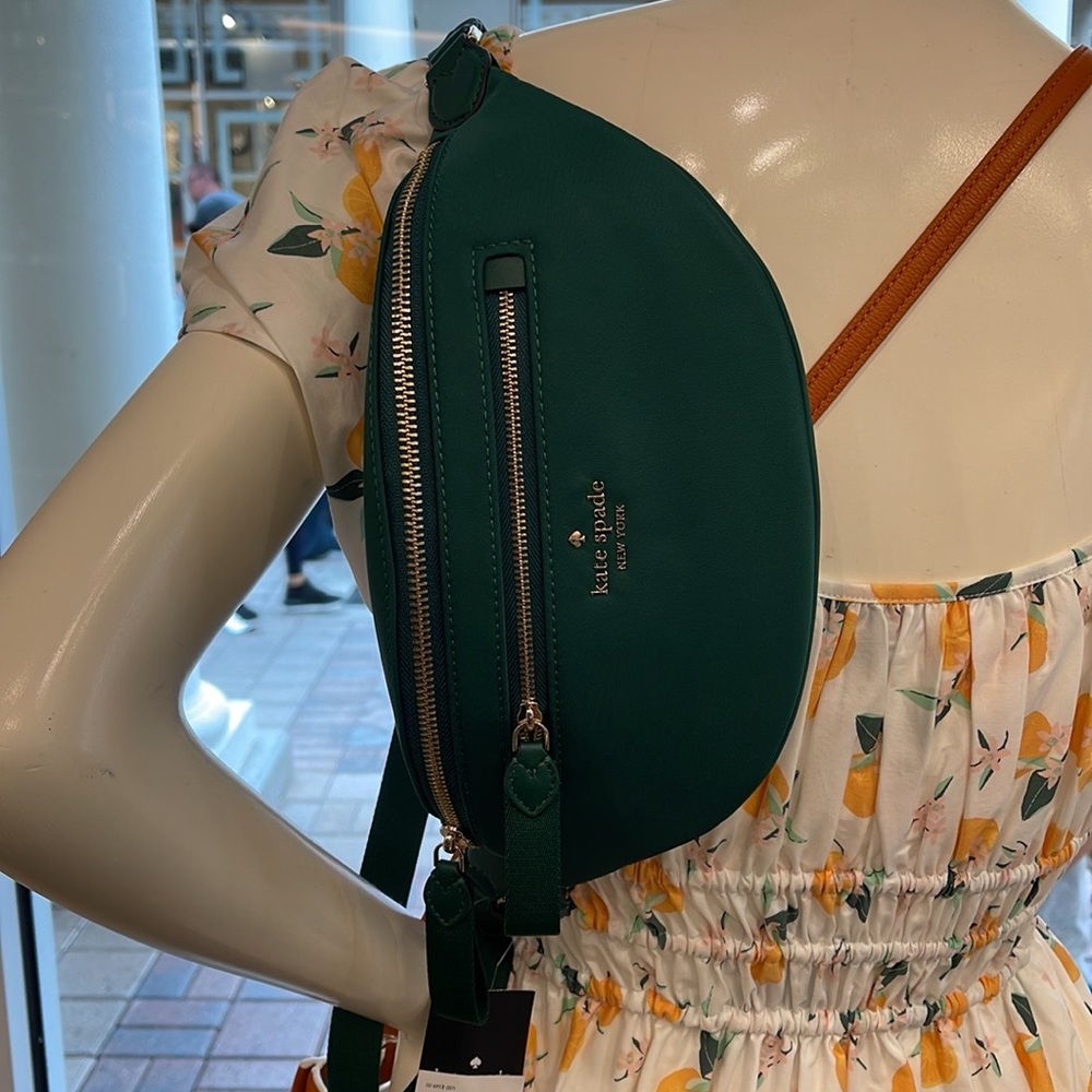 Kate Spade Chelsea Nylon Belt Bag Fanny Pack 
Color: Deep Jade
NWT - Picture 4 of 16